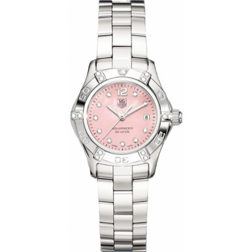 Tag Heuer Aquaracer Pink Pearl & Diamond Dial Ladies Watch WAF141H-BA0813 Tag Heuer Aquaracer Pink Pearl & Diamond Dial Ladies Watch WAF141H-BA0813